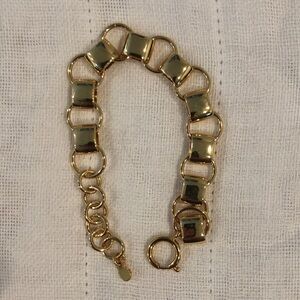 Chunky gold charm bracelet